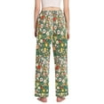 thumbnail image 3 of FORMRS Women's Pajama Pants with Pockets Soft Comfy Loungewear Sleep Bottom, Sizes S-2XL, Beige Floral Garden, 3 of 8