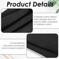 thumbnail image 3 of Knit Cuffs for Jacket Versatile Knit Cuffs for Sewing Ribbed Elastic Cuff Trim for Jacket Sleeve Extension Creative DIY Sewing Projects for Sleeves Padded Replacement(Black 105x9cm/413x354in), 3 of 5