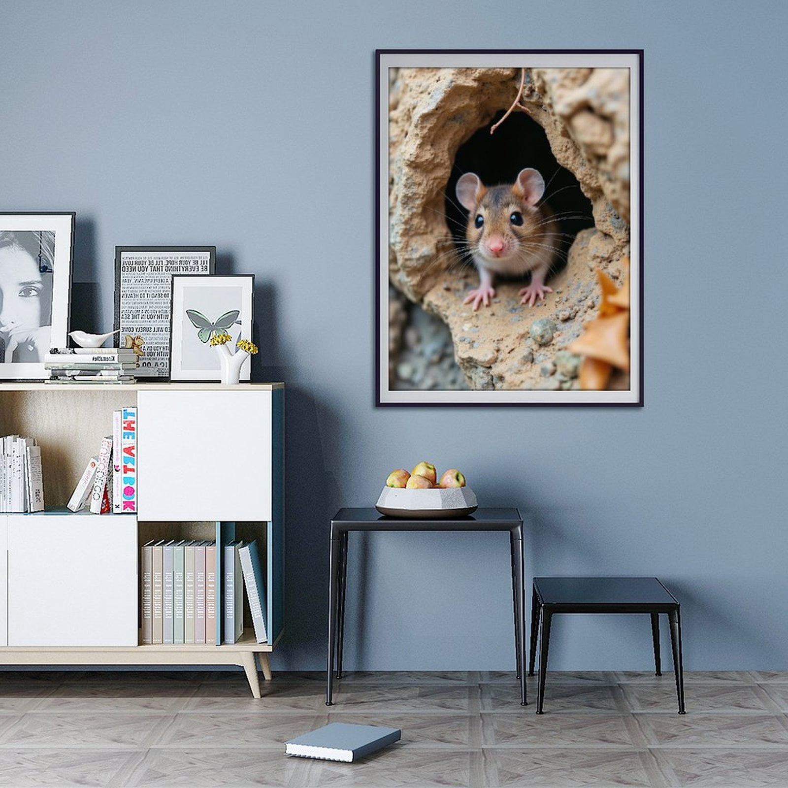 Diamond Art Kits for Adults - 5d Mouse In Earthy Hole Peeking Out Diamond Painting for Adults, Diamond Art for Adults Beginners, Diamond Painting Kits for Adults for Home Wall Decor