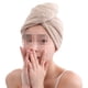 thumbnail image 3 of Gorro para cabello seco, gorro de baño absorbente de agua de secado rápido de terciopelo coral para mujer, toalla para cabello seco Baotou gruesa de doble capa, 3 of 5
