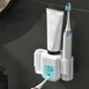 thumbnail image 4 of Portacepillos de Dientes Montado en la Pared con Ranuras Dobles, Dispensador de Pasta de Dientes y Juego de Exprimidor, Accesorios Organizadores de Baño A, 4 of 5