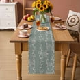 thumbnail image 2 of Sage Green Table Runner 70 Inches, Vintage Minimalist Lines Abstract Art Bed Runner Dresser Scarves Tabletop for Indoor Outdoor Parties/Ceremony/Banquet, 13" x 70", 2 of 9