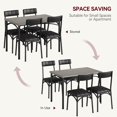 thumbnail image 6 of Jojoka Dining Set for 4, Table and 4 PU Leather Upholstered Chairs, 5 Piece Industrial Breakfast Dinette Sturdy Home Furniture for Small Space, Kitchen, Apartment, Dining Room, Rustic Grey, 6 of 9