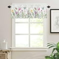 thumbnail image 3 of Spring Flower Curtain Valance, Butterfly Wildflowers Watercolor Floral Print Plants Rod Pocket Window Valances for Kitchen, Bedroom, Bathroom, 1 Panel, 54" W x 18" L, 3 of 5