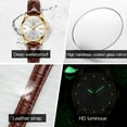 thumbnail image 5 of OLEVS Watches for Women Luxury Dress Analog Quartz Easy Read Digital Date Classic Luminous Brown Leather Strap Waterproof Female Wrist Watches Relojes para Mujer, 5 of 9