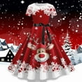 thumbnail image 2 of Wyzesi Robes de Maternité Hiver à Manches Longues Robe Décontractée de Vacances pour Femmes Imprimée à Manches Courtes Pyjama de Noël Costume, 2 of 3