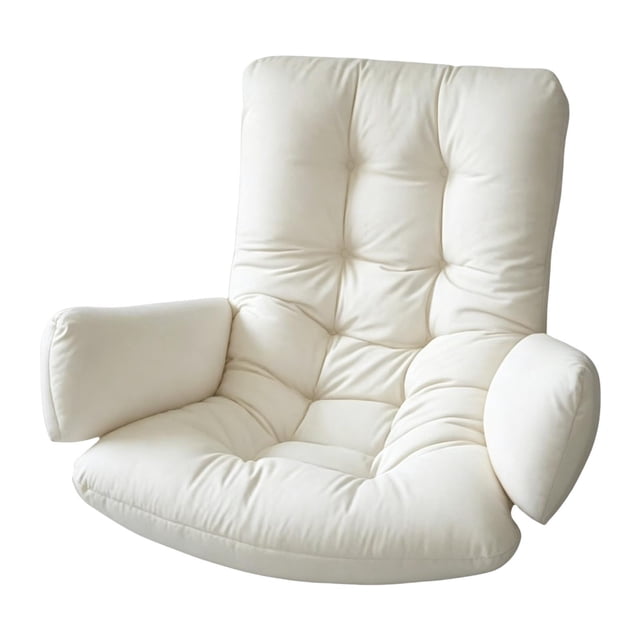 Cojín para silla colgante bohemia, cojín para muebles de patio, para exteriores e interiores. Blanco