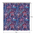 thumbnail image 5 of Blue Pioneer Flower and Paisley Pattern Shower Curtain 72"x72" ,Bathroom Decorative Shower Curtains Set with 12 Hooks,Modern Waterproof Washable Shower Curtain, 5 of 6