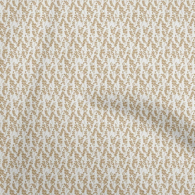 oneOone Cotton Flex Brown Fabric Leaves Sewing Craft Projects Fabric Prints By Yard 40 Inch Wide