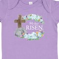 thumbnail image 4 of Inktastic Easter He Has Risen with Cross and Flowers Boys or Girls Baby Bodysuit, 4 of 5