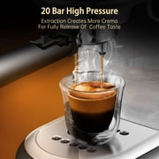 HiBREW H11 20Bar Espresso Machine - Powder/Pod Dual Use, Stainless Steel, Steam Wand
