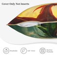 thumbnail image 3 of KLL Castle Red Green Sky Dragon Decorative Throw Pillow Covers Velvet Soft for Couch Sofa Bedroom Living Room Outdoor (No pillow core)- 16"x16", 3 of 5