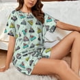 thumbnail image 4 of Sikiie Lighthouse Womens Pajama Sets Short Sleeve Top With Pants Sleepwear 2 Piece Lounge SetMedium, 4 of 6
