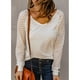 thumbnail image 5 of Camiseta De Manga Larga, Camiseta Suelta Para Mujer, Decoración Con Cuello En V Para Exteriores Para Uso Diario ANGGREK Otros, 5 of 8