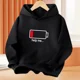 thumbnail image 2 of Nueva sudadera con capucha con estampado de "Ayúdame a tener batería baja" para niños, sudaderas para niños, abrigo básico de hip hop para primavera y otoño, ropa para bebés y niños, 2 of 5