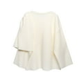 thumbnail image 3 of ClodeEU Women's Shawl Wraps,Long Sleeve Poncho Sweater ,Elegant Shawls For Fall Winter Beige,Womens Plus L, 3 of 3