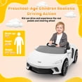 thumbnail image 2 of Trilenars Ride On Car in White with Parental Remote Control,White, 2 of 8