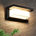 thumbnail image 2 of Lámpara de pared exterior LED impermeable IP66 con sensor de movimiento, iluminación exterior LED, luces de porche, luces de balcón y jardín, lámpara de pared exterior, 2 of 5