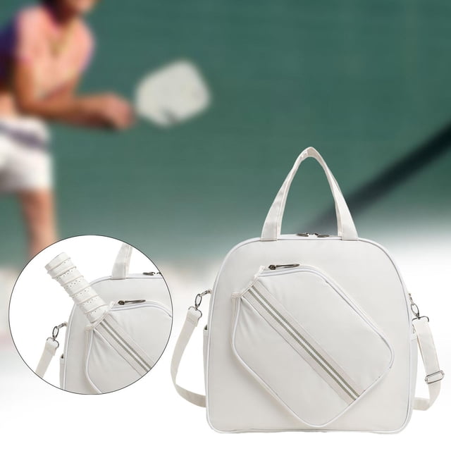 Pickleball Bag Bolso de Hombro Jugadores para Hombres Mujeres Principiantes Deportes al Aire Libre Cremallera Multiusos con Correa de Hombro Ajustable