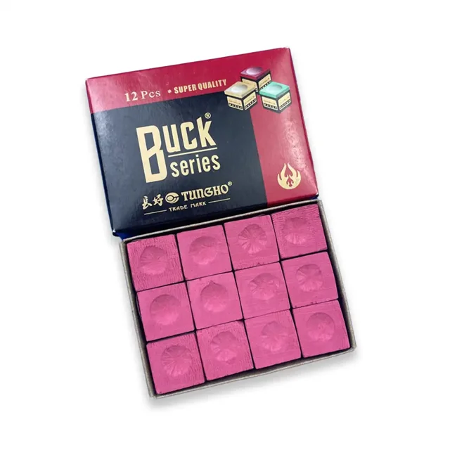 12PCS/Box Square Billiard Chalks Pool Cue Stick Chalk Rubbing Powder Snooker Table Billiards Supplies Antiskid Device