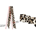 thumbnail image 2 of INSPIRE CHIC Women's 2Pcs Skinny Scarf Leopard Printed Long Neckerchief Hairband Neck Scarf Light Brown&Dark Brown, 2 of 5