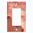 thumbnail image 5 of Metal Light Switch Plate Cover Blue Floral Damask Frame Honeycomb Trim DAM059, 5 of 13
