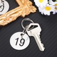 thumbnail image 2 of 25pcs Numbered Tags Metal Identification Hanging Tags Round Number Tags Key Tags 1-25, 2 of 8