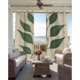 thumbnail image 6 of Green Botanical Blackout Curtains for Bedroom Living Room Darkening Curtains 84 Inch Length 2 Panels Set Tropical Leaves Vintage Window Curtain Insulated Window Treatment Grommet Drapes 52"x84", 6 of 9
