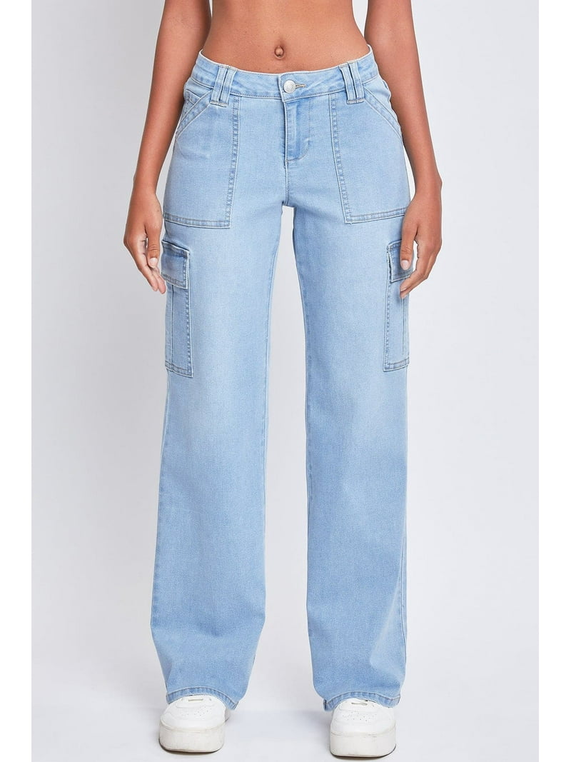 Women's Low Rise Relaxed Cargo Jeans - Walmart.com Women's Low Rise Relaxed Cargo Jeans - Walmart.com
