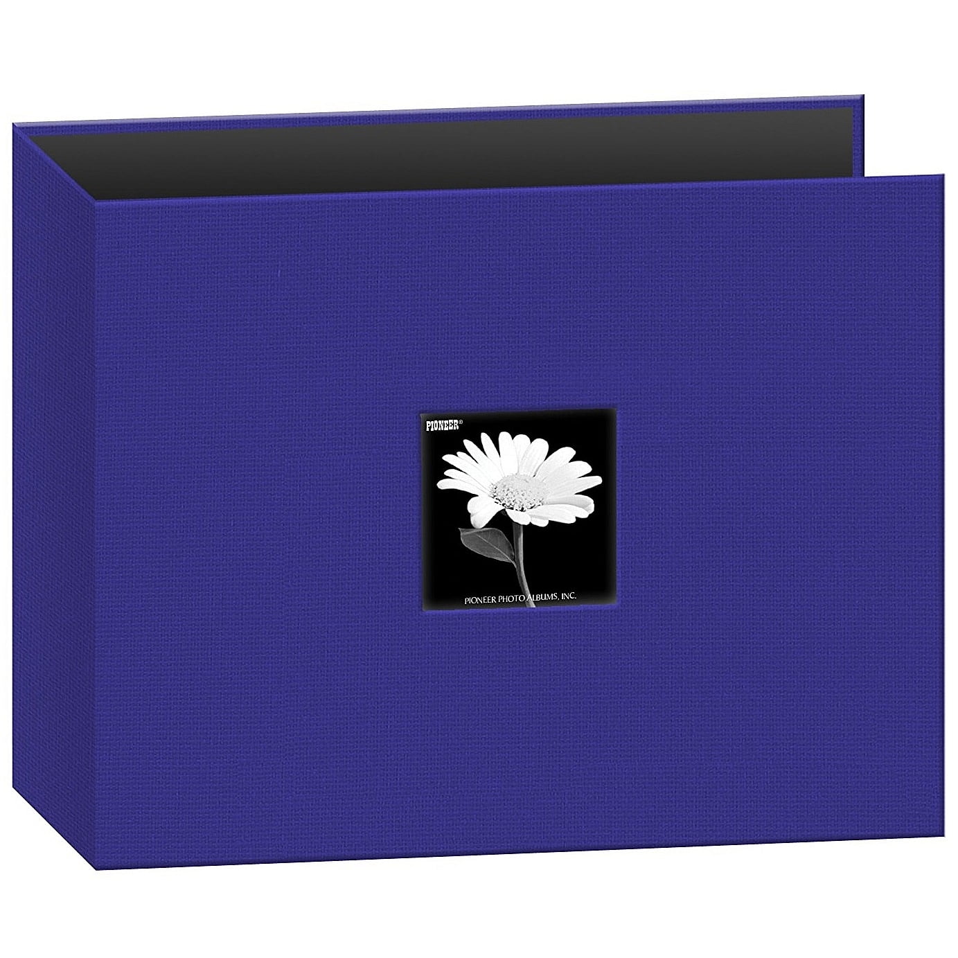 Pioneer 12x12 Inch Postbound Embroidery Fabric Scrapbook - Aqua With Brown Scroll Design, Includes 20 Pages