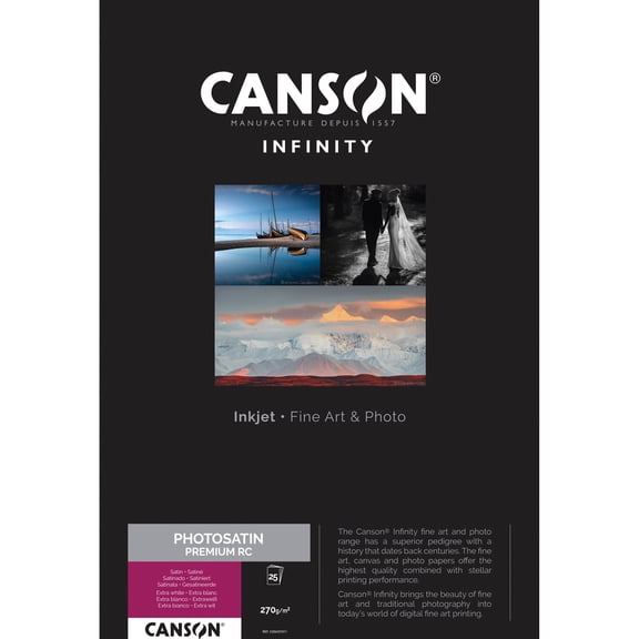 Canson - Infinity PhotoSatin Premium RC 270 Photo Paper - 11" x 17", 25 Shts./Pkg.