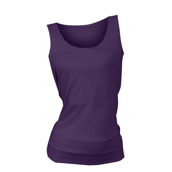 Uqiangy Womens Cotton Soft Slim Fitted Tank Top Sleeveless Cotton Tee Shirts Slim Fitted Basic Tank Top Shirt Cotton Ribbed Crop Tank Tops for Women Slim Fitted Basic Cami Tee Shirts Purple M