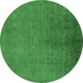 thumbnail image 1 of Ahgly Company Indoor Round Oriental Emerald Green Industrial Area Rugs, 7' Round, 1 of 4