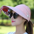 thumbnail image 4 of NUZYZ Summer Women Anti-UV Foldable Sun Visor Cap Wide Brim Breathable Outdoor Hat, 4 of 8