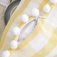 thumbnail image 4 of Bohogeo Fall Retro Farmhouse Plaid Throw Pillow Covers with Pompoms for Sofa Couch, 18x18 Inch, Yellow and White Set of 2, 4 of 7