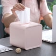 thumbnail image 4 of Caja de pañuelos, rollo de caja de almacenamiento de papel, organizador, servilletero de moda, soporte para pañuelos faciales para Bar, hogar, Hotel, Rosa Sunnimix dispensador de papel, 4 of 8