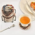thumbnail image 5 of Eagle Blood American Flag 6 Pcs Drink Coasters with Holder Absorbent Coasters Woven Coasters for Drinks Table Desk Protection Home Decor, 5 of 7