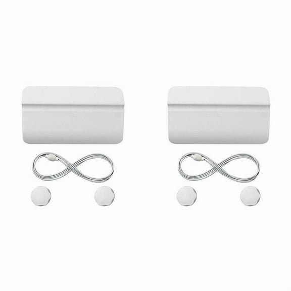 2X Pet Cat Auxiliary Door Two-Way Free Access Cat Door Dog Door Hole Cat Out Entry Pets Auxiliary Automatic Door Open,2 x door lock,White