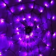 thumbnail image 4 of LINLIN Halloween Spider Web Lights,60cm Diameter 60LED Net Lights Battery Operated Black Spider Window Lights for Home Party Yard Bar Haunted House Halloween Decor, 4 of 8