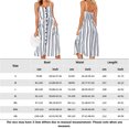 thumbnail image 2 of Vestido Midi Elegante Vestido ajustado de mujer estilo bohemio a rayas de un solo pecho sin espalda traje diario Kuymtek Negro L para Mujer, 2 of 8