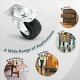 thumbnail image 3 of POWERTEC 4PK 1-1/2 Inch Swivel Caster Wheels with 160 lbs Loads, Heavy Duty Plate Casters, Rubber Castor Wheels for Furniture, Cart, Dolly and Workbenches  (17209), 3 of 5