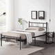 thumbnail image 1 of Cama Individual HOMEMAKE FURNITURE Somier de Metal Negro Minimalista Moderno 197x99,5cm, 1 of 6
