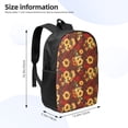 thumbnail image 2 of Uemuo Red Plaid Sunflower Printed Durable 17-inch Student Backpack - Lightweight, Waterproof, Adjustable Straps, Ideal for School, Work, Travel, 2 of 5