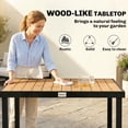 thumbnail image 4 of Outsunny Patio Dining Table, Rectangular Aluminum Outdoor Table, Natural, 4 of 10