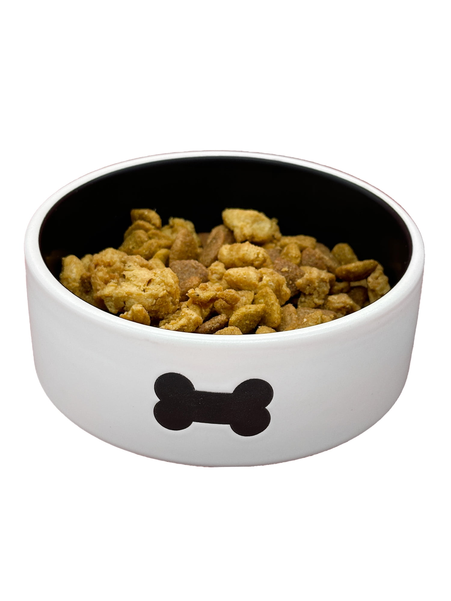 (2 pack) Vibrant Life Ceramic Dog Food Bowl, White