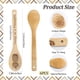 thumbnail image 2 of Juego de 6 cucharas de madera con forma de piña, vajilla de frutas, vajilla de bambú para cocinar, espátulas ranuradas talladas en madera natural., 2 of 9