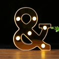 thumbnail image 1 of Letter Lights Alphabet Lamp LED Letter Lighting Golden Letter Light Illuminated Letters Night Lights Decoration for Birthday Party Wedding Kids Room - &, 1 of 7