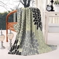 thumbnail image 3 of Gray Floral and Petal Pattern Blanket,Comfortable Soft Flannel Throw Blanket,All Season,Warm Lightweight Blankets for Sofa Bed Couch Living Room Chair,50"x60", 3 of 4