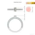 thumbnail image 4 of ANGARA Natural Vintage Inspired Diamond Ring with Engraving in 14K White Gold for Women (Size-5x3mm| Color-K| Clarity-I3) | April Birthstone, Anniversary Jewelry Gift for Women | Natural Diamond Ring, 4 of 8