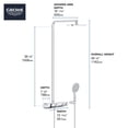 thumbnail image 3 of Grohe 26379000 Smart Control 2-Function Shower System with Exposed Thermostat for Wall Mounting Chrome, 3 of 7
